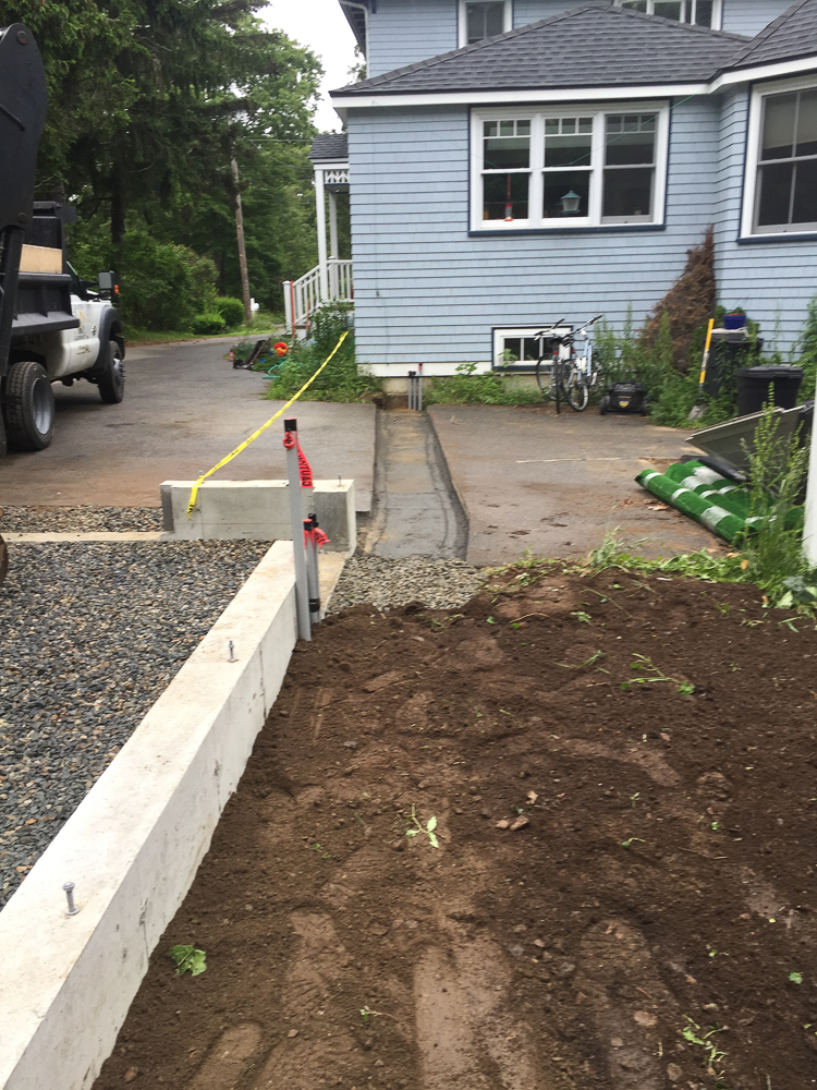electric trench backfilled